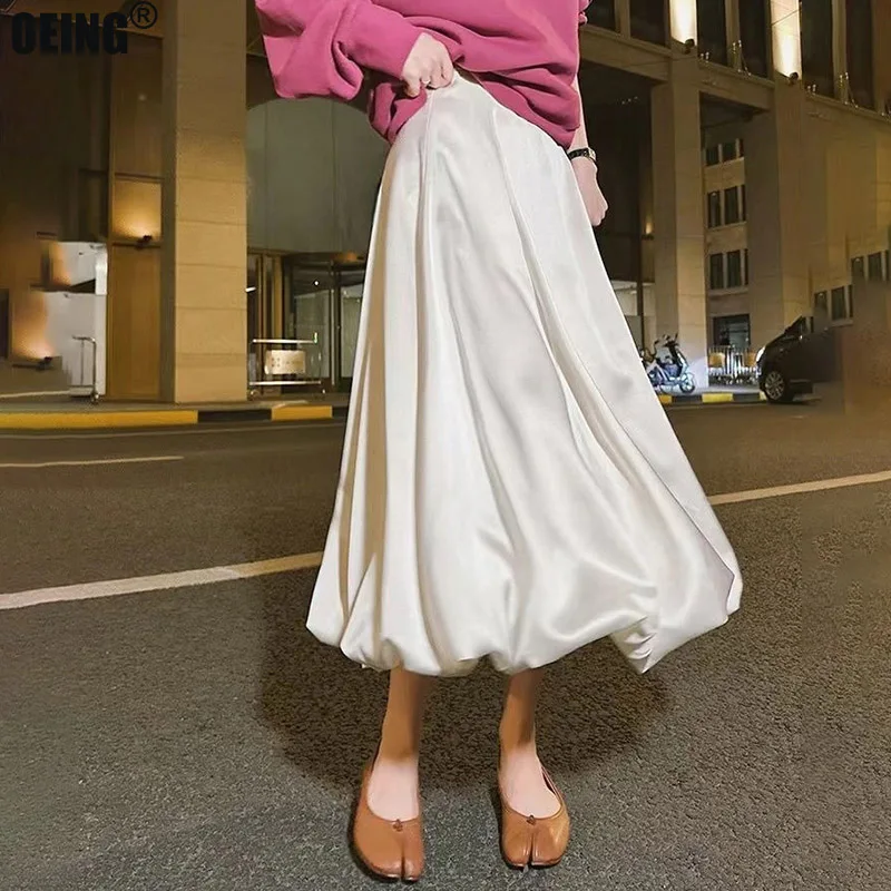 Loose Casual Fashion For High Skirt Lady Female Waist Office Women Clothes Beach Beige Satin Ankle-length Elegant Skirts Skirt
Loose Casual Fashion For High Skirt Lady Female Waist Office Women Clothes Beach Beige Satin Ankle-length Elegant Skirts Skirt