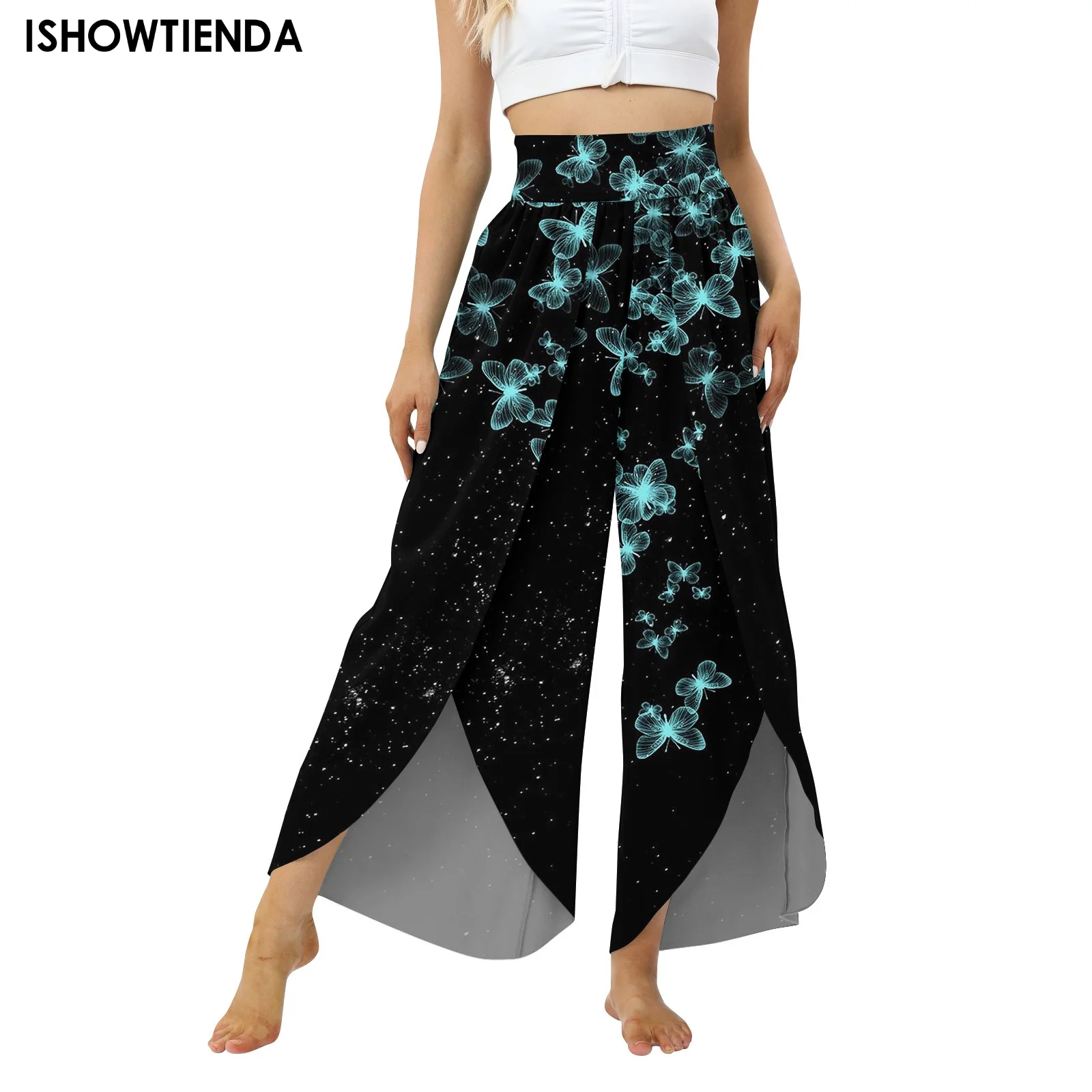 Flower Print Sports Wide Leg Trousers Split Split Pants Womens Clothing All-match Summer Casual High Waist Loose korean Fashion
Flower Print Sports Wide Leg Trousers Split Split Pants Womens Clothing All-match Summer Casual High Waist Loose korean Fashion