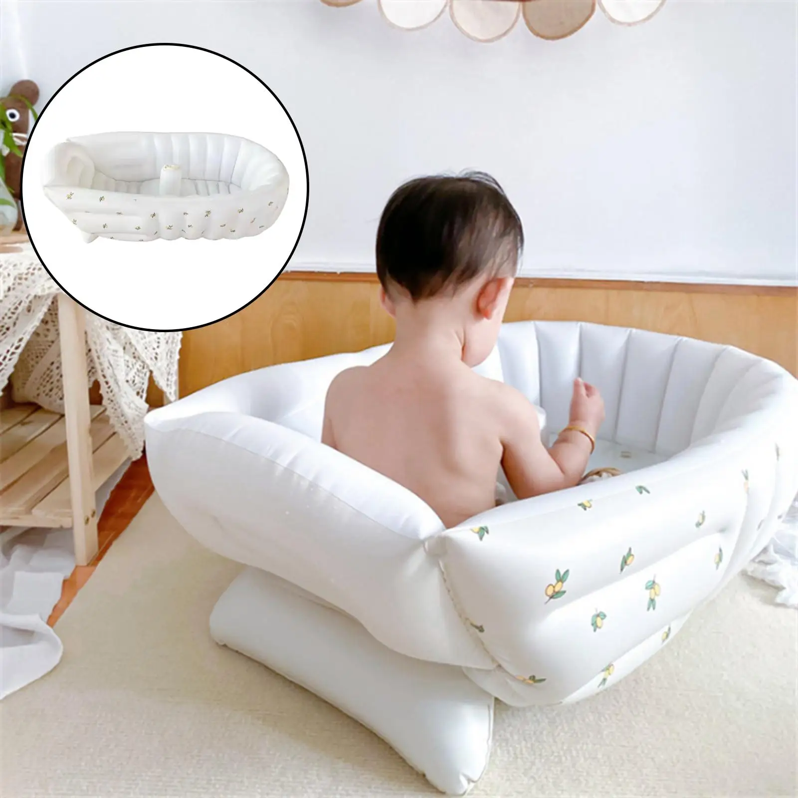 

Inflatable Bathtub Protect Baby Gift for Travelling Family Toddler