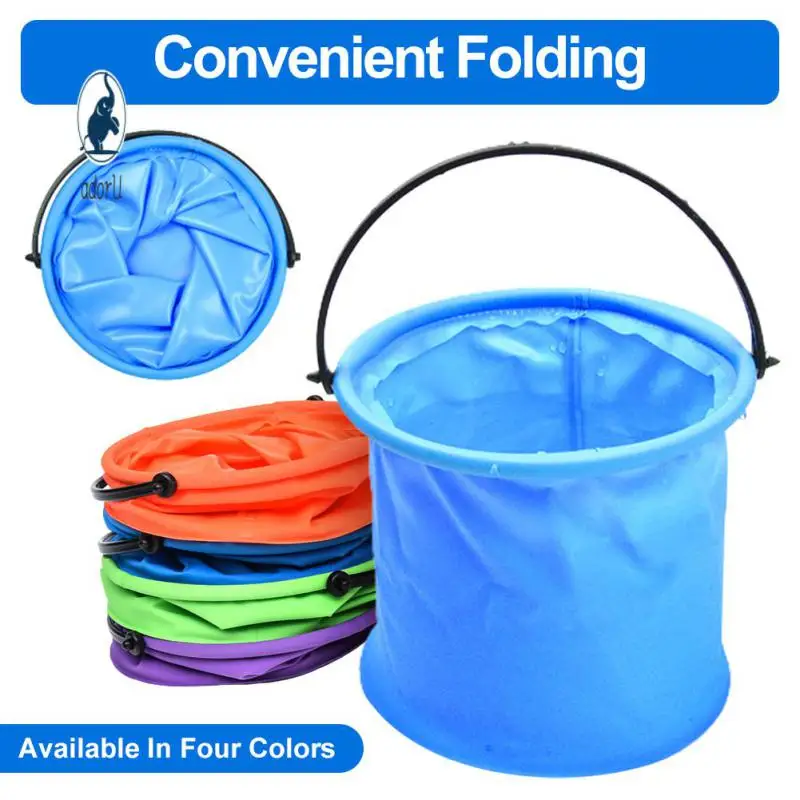 

Children Fishing Bucket Folding Design Easy To Carry Catching Shrimp Bucket Waterproof Canvas Material Simple Shape
