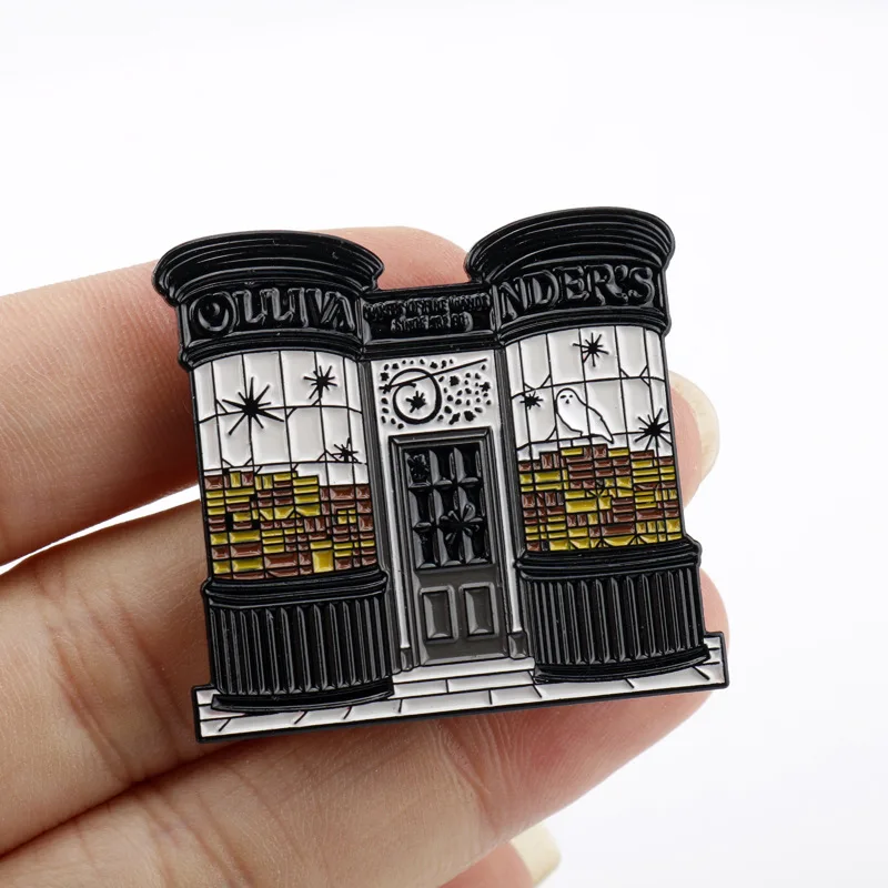 Instreet Ollivanders Brooch The Magic Wand shops of Diagon Alley Street View Enamel Pin Funny Decor
Instreet Ollivanders Brooch The Magic Wand shops of Diagon Alley Street View Enamel Pin Funny Decor