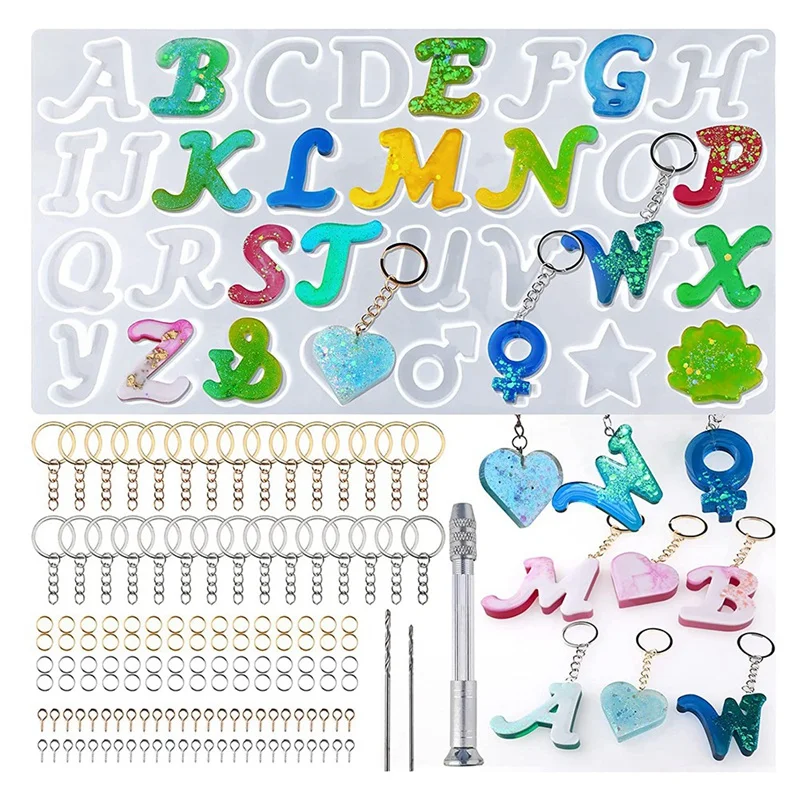 144Pieces Silicone Letter Resin Mold Kit Fancy Letter Decoration Mold Epoxy Resin Casting Mold Resin Keychain Making Set
144Pieces Silicone Letter Resin Mold Kit Fancy Letter Decoration Mold Epoxy Resin Casting Mold Resin Keychain Making Set