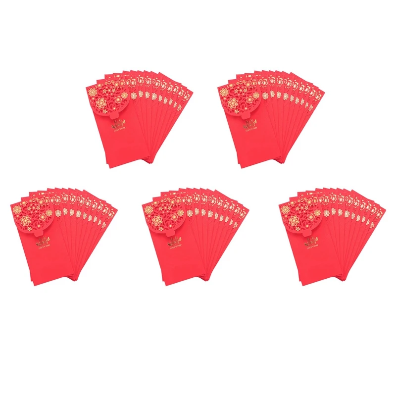50PCS Chinese Red Envelopes Lucky Money Envelopes Wedding Red Packet For New Year Wedding (7X3.4 In)
50PCS Chinese Red Envelopes Lucky Money Envelopes Wedding Red Packet For New Year Wedding (7X3.4 In)