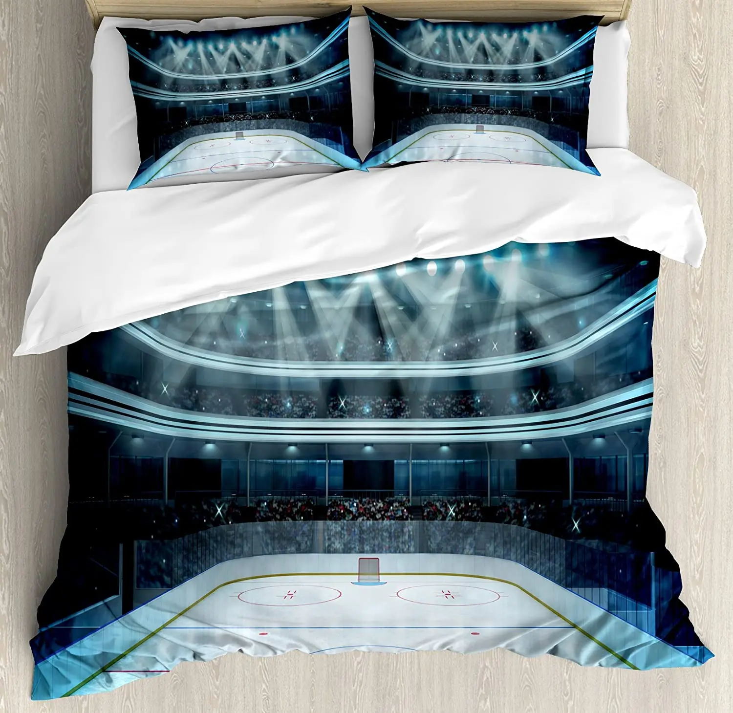 Hockey Bedding Set Comforter Duvet Cover Pillow Shams Photo of a Sports Arena Full of People Fans A Bedding Cover Double Bed Set
Hockey Bedding Set Comforter Duvet Cover Pillow Shams Photo of a Sports Arena Full of People Fans A Bedding Cover Double Bed Set
