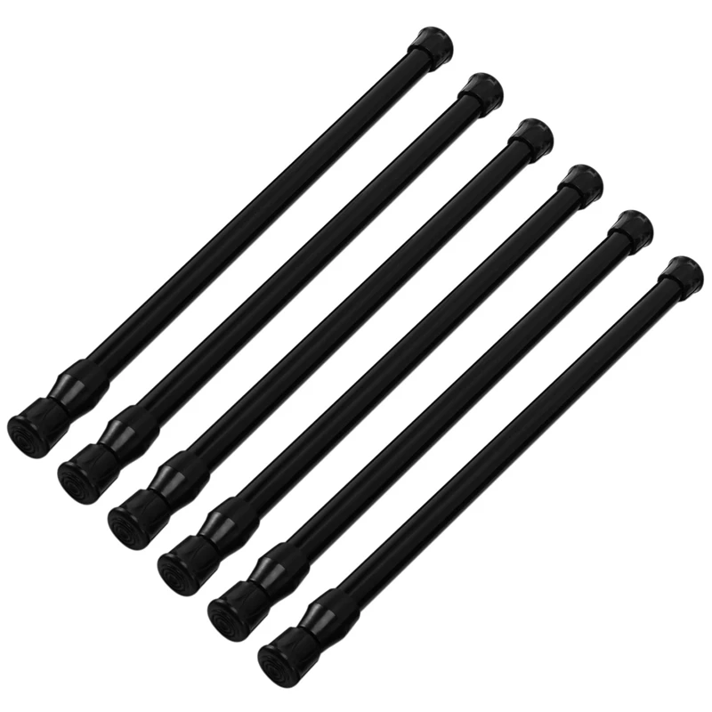 Small Tension Rods For Cabinets Cupboard Bars For RV Closets Refrigerator, Spring Rods 11.8 To 19.6 Inches, 6 Packs (Black)
Small Tension Rods For Cabinets Cupboard Bars For RV Closets Refrigerator, Spring Rods 11.8 To 19.6 Inches, 6 Packs (Black)