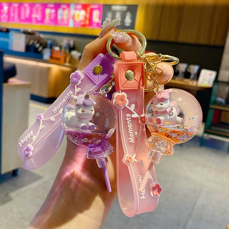 Cartoon oil lollipop unicorn keychain trend fashion car key pendant cute bag small ornament
Cartoon oil lollipop unicorn keychain trend fashion car key pendant cute bag small ornament