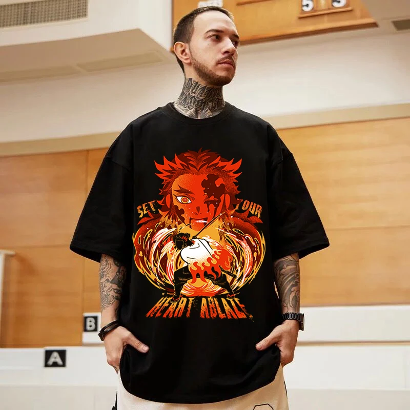 Demon Slayer Kimetsu No Yaiba T Shirt Men Japanese Ulzzang Streetwear Set Your Heart Ablaze Kawaii Black Cotton T Shirt Tshirt
Demon Slayer Kimetsu No Yaiba T Shirt Men Japanese Ulzzang Streetwear Set Your Heart Ablaze Kawaii Black Cotton T Shirt Tshirt