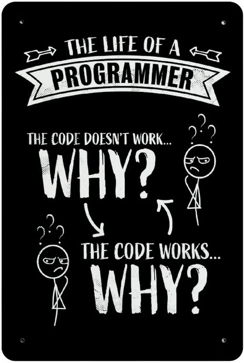 Funny Coding Programmer Tin Signs Kitchen Retro Vintage Decor Metal Bar Coop Retro Metal Sign Vintage Farm Aluminum Sign
Funny Coding Programmer Tin Signs Kitchen Retro Vintage Decor Metal Bar Coop Retro Metal Sign Vintage Farm Aluminum Sign