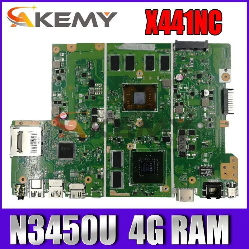 Akemy X441N для ASUS X441NC A441N F441N Материнская плата ноутбука протестированная ок N3450 ЦП 4G ОЗУ
Akemy X441N для ASUS X441NC A441N F441N Материнская плата ноутбука протестированная ок N3450 ЦП 4G ОЗУ