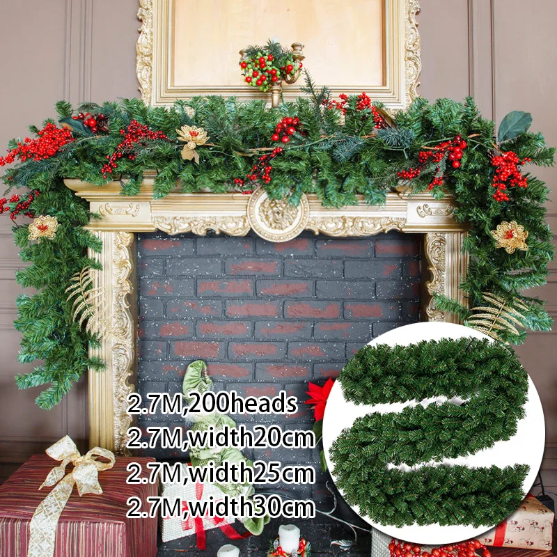 2.7M Xmas Rattan Garland Artificial Pine Tree Wreath Christmas Decorations For Home Table Fireplace Ornament Natal Noel New Year
2.7M Xmas Rattan Garland Artificial Pine Tree Wreath Christmas Decorations For Home Table Fireplace Ornament Natal Noel New Year