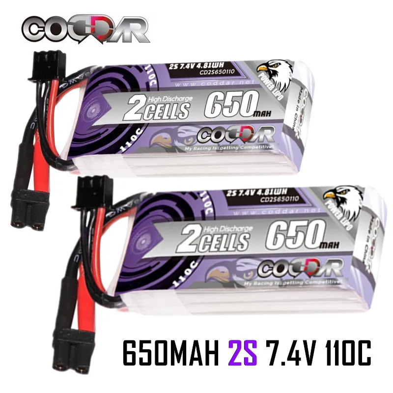 1-6PCS CODDAR 2S 7.4V Lipo Battery 650mAh 110C MiniStar With XT30 Plug For RC FPV Racing Drone Mini Quadcopter Airplane
1-6PCS CODDAR 2S 7.4V Lipo Battery 650mAh 110C MiniStar With XT30 Plug For RC FPV Racing Drone Mini Quadcopter Airplane