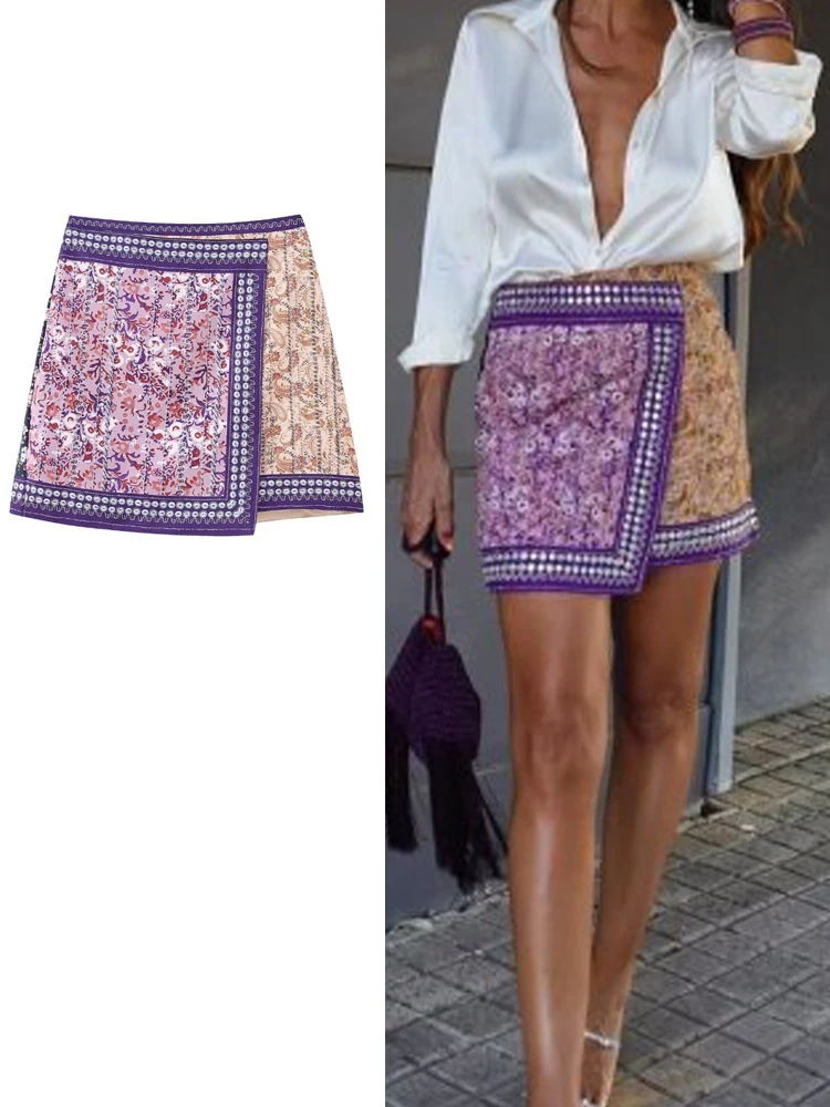 Юбка-мини Летняя асимметричная с высокой талией и принтом
Юбка-мини Летняя асимметричная с высокой талией и принтом