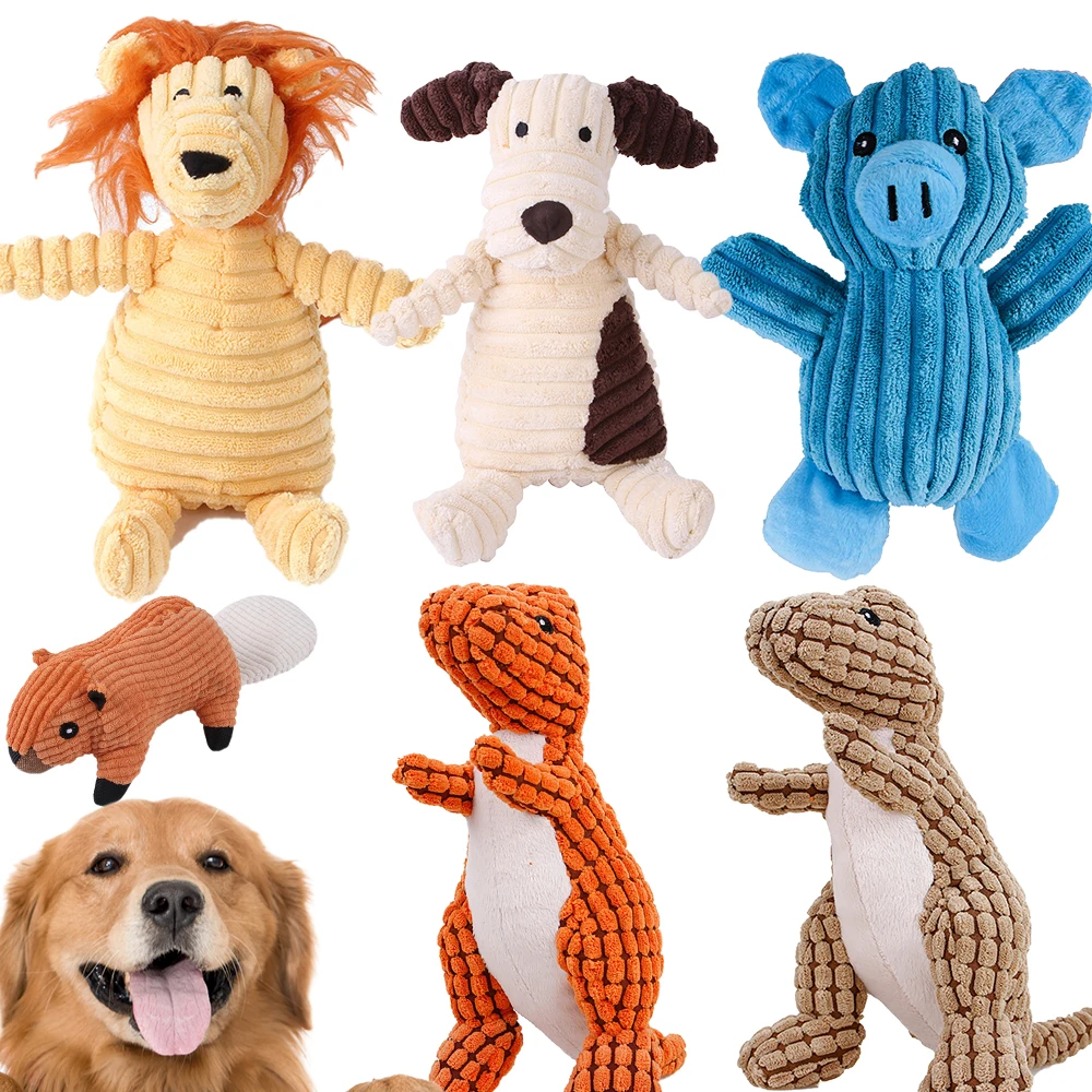 Cute Plush Toys Squeak Pet Corduroy Animal Dog Chew Squeaky Puppy Chew Toys for Small Large Dogs Bite Play Resistant Dog Toys
Cute Plush Toys Squeak Pet Corduroy Animal Dog Chew Squeaky Puppy Chew Toys for Small Large Dogs Bite Play Resistant Dog Toys