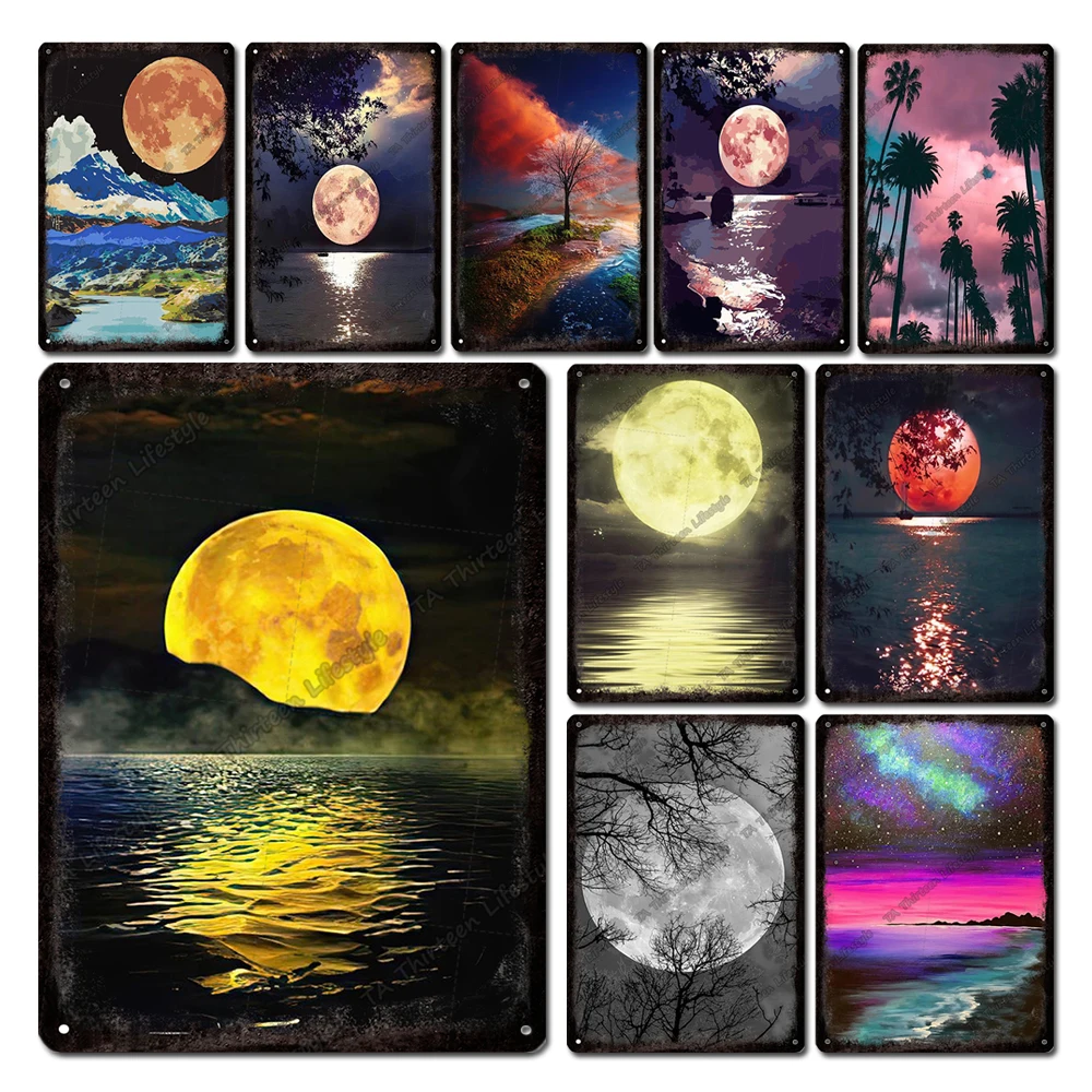 Vintage Moon Chic Metal Poster Plaque Plate Living Room Retro Scenery Wall Iron Sign Home Bedroom Bar Coffee Romantic Decoration
Vintage Moon Chic Metal Poster Plaque Plate Living Room Retro Scenery Wall Iron Sign Home Bedroom Bar Coffee Romantic Decoration