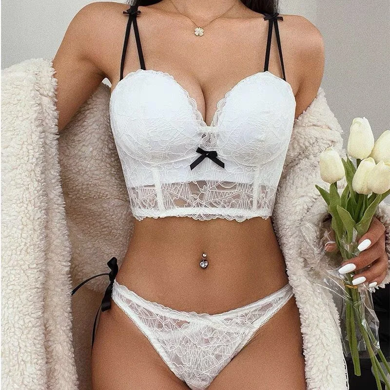 Sexy Lingerie Set with Push Up Bra and Panty Sets for Women White Lace Underwear Korean Bras Lenceria Femenina Bielizna Damska
Sexy Lingerie Set with Push Up Bra and Panty Sets for Women White Lace Underwear Korean Bras Lenceria Femenina Bielizna Damska