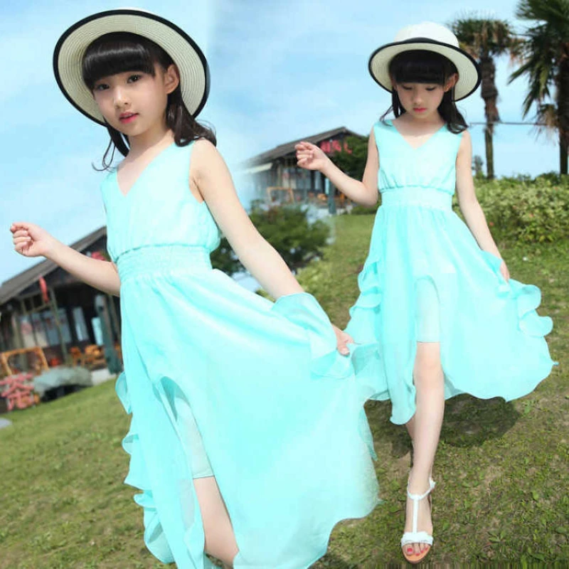 New girls' summer chiffon dress 2022 beach skirt big children's plus size Korean version fat girl college style children's irreg
New girls' summer chiffon dress 2022 beach skirt big children's plus size Korean version fat girl college style children's irreg