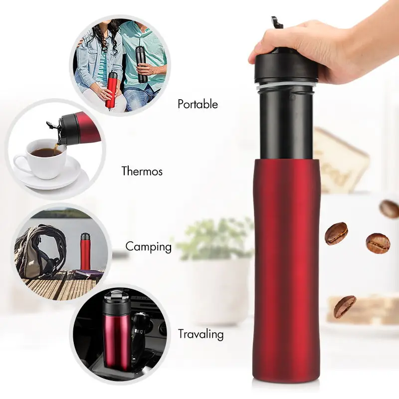 Recafimil Portable French Press Pot Double Thermal Insulation Cold Storage Travel Outdoor Stainless Steel Bottle Coffee Maker
Recafimil Portable French Press Pot Double Thermal Insulation Cold Storage Travel Outdoor Stainless Steel Bottle Coffee Maker