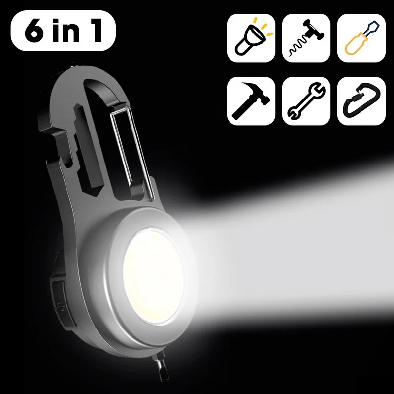Mini Keychain Light Strong Light Torch USB Rechargeable COB Lamp Portable Work Keychain Torch Outdoor Small Pocket Flashlights
Mini Keychain Light Strong Light Torch USB Rechargeable COB Lamp Portable Work Keychain Torch Outdoor Small Pocket Flashlights