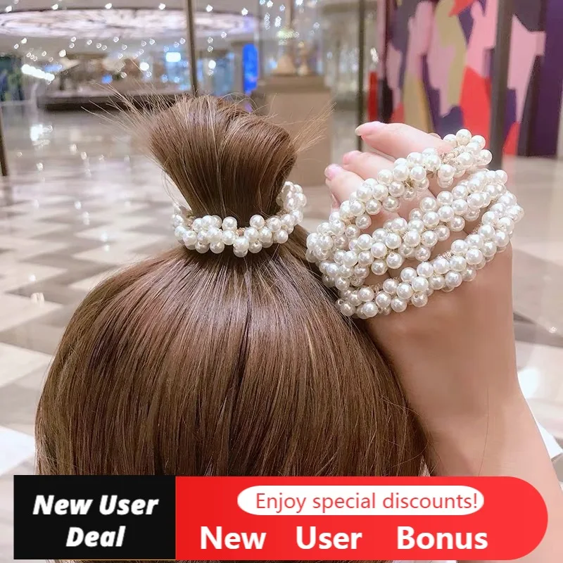 Handmade Pearls Women Silk Scrunchie Ponytail Holder Headband Summer Fashion Big Size Band Elastic Hair Bands Bohemian Headwear
Handmade Pearls Women Silk Scrunchie Ponytail Holder Headband Summer Fashion Big Size Band Elastic Hair Bands Bohemian Headwear