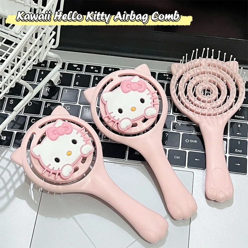 Кавайная розовая Расческа с воздушной подушкой Hello Kitty Sanrio Kt Cat длинные волосы