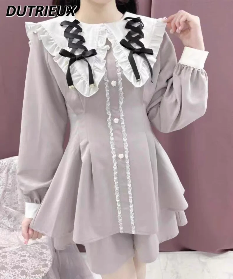 Rojita Suit Lolita Mine Mass Production Culottes Suit 2023 Spring New Sweet Girl Tops Long Sleeve Shirt and Short Skirt
Rojita Suit Lolita Mine Mass Production Culottes Suit 2023 Spring New Sweet Girl Tops Long Sleeve Shirt and Short Skirt