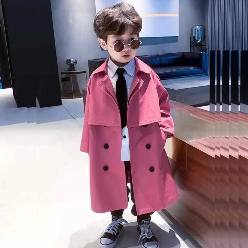 

Autumn Spring Fashion Baby Girls Boys Long Trench Windbreak Coats Teens Child Jacket Dust Coats Baby Outwear Clothes New 2022