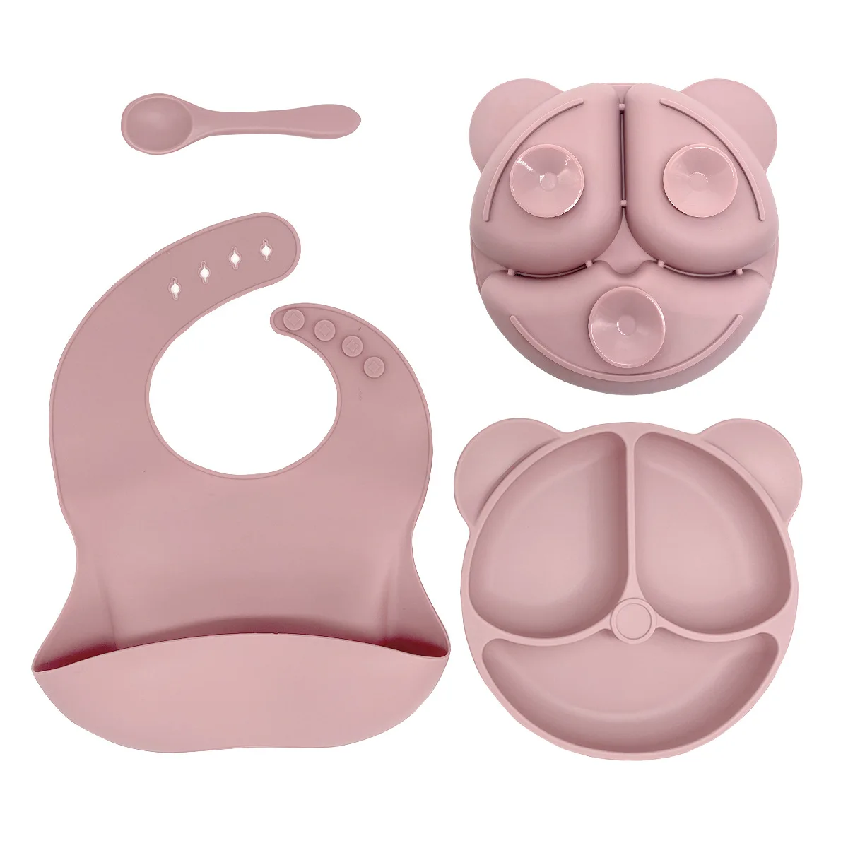 3Pcs Baby Dinnerwear Set Silicone Suction Plate Waterproof Bibs Feeding Spoon Cartoon Kids Dishes Baby Bear Plate Tableware Set
3Pcs Baby Dinnerwear Set Silicone Suction Plate Waterproof Bibs Feeding Spoon Cartoon Kids Dishes Baby Bear Plate Tableware Set