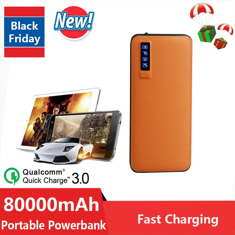 80000mAh Power Bank High Capacity External Battery Portable Outdoor Travel Mobile Phone Fast Charger for Xiaomi Samsung IPhone
80000mAh Power Bank High Capacity External Battery Portable Outdoor Travel Mobile Phone Fast Charger for Xiaomi Samsung IPhone