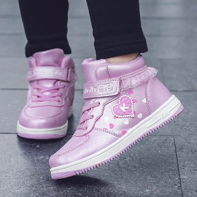 Brand Kids Sport Tennis Shoes Girls Running Shoes Flat Round Toe Cotton High Tops Sneakers Winter Non-slip Waterproof Warm Boots
Brand Kids Sport Tennis Shoes Girls Running Shoes Flat Round Toe Cotton High Tops Sneakers Winter Non-slip Waterproof Warm Boots