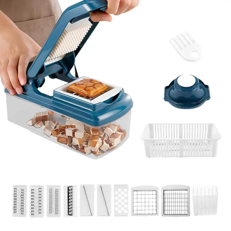 Food Chopper Reusable Manual Onion Chopper Dicer Multifunctional Vegetable Slicer Chopper With Container For Kitchen Accessories
Food Chopper Reusable Manual Onion Chopper Dicer Multifunctional Vegetable Slicer Chopper With Container For Kitchen Accessories