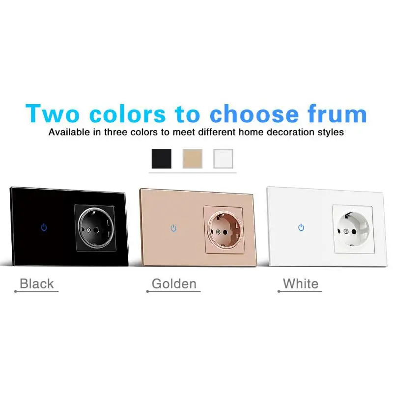 Flame Retardant Smart Home Outlet Reasonable 90v-250v Tempered Glass Panel Socket Practical Portable Touch Switch Socket Black
Flame Retardant Smart Home Outlet Reasonable 90v-250v Tempered Glass Panel Socket Practical Portable Touch Switch Socket Black