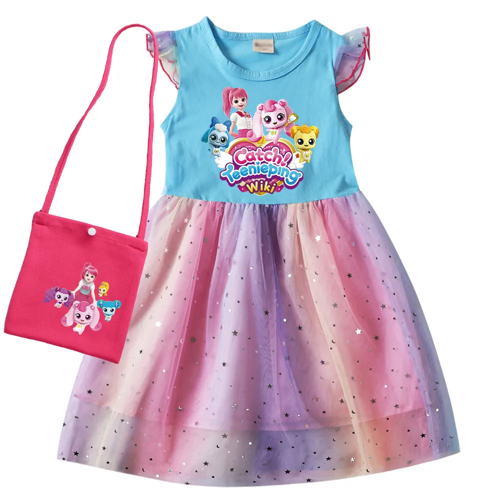 Catch Teenieping Clothes Kid Short Sleeves Wedding Birthday Party Dress With Bag Summer Fashion Cute Baby Girls Princess Dresses
Catch Teenieping Clothes Kid Short Sleeves Wedding Birthday Party Dress With Bag Summer Fashion Cute Baby Girls Princess Dresses