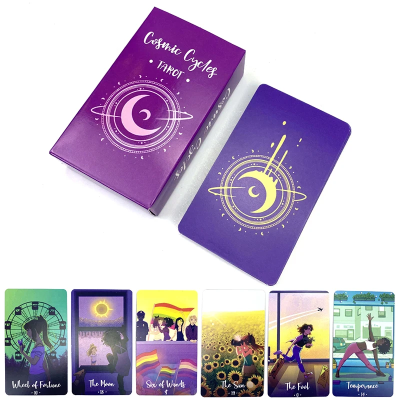 Cosmic Cycles Tarot 2nd Tarot Card Prophecy Divination Family Party Board Game Fate Card Fortune Telling Game
Cosmic Cycles Tarot 2nd Tarot Card Prophecy Divination Family Party Board Game Fate Card Fortune Telling Game