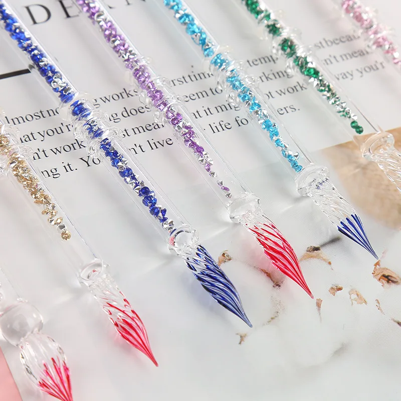Glass Pen Dipping Set Handmade Starry Sky Feather Ink Pen Student Crystal Fountain Pen Gift Box Glass Dipping Pen
Glass Pen Dipping Set Handmade Starry Sky Feather Ink Pen Student Crystal Fountain Pen Gift Box Glass Dipping Pen