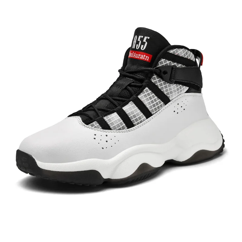 2022 New Men Basketball Sneakers Comfortable High-top Sneakers Breathable Basketball Shoes Wear-Resisting Training Sport Shoes 
2022 New Men Basketball Sneakers Comfortable High-top Sneakers Breathable Basketball Shoes Wear-Resisting Training Sport Shoes
