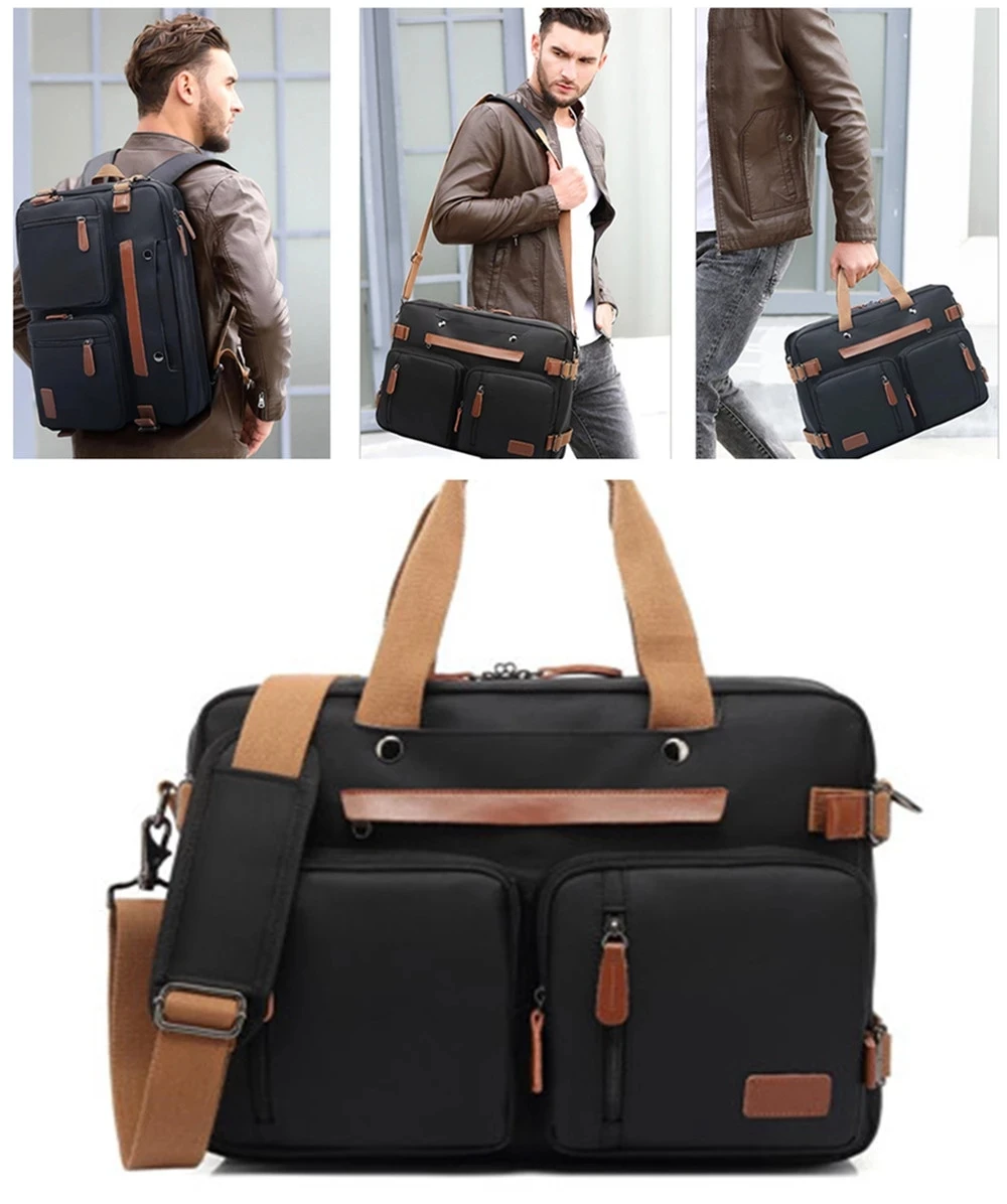 

Convertible Backpack 15.6/17.3Inch Laptop Backpack Fashion Travel Business Bag Messenger Bag Nylon Waterproof Student Backpack