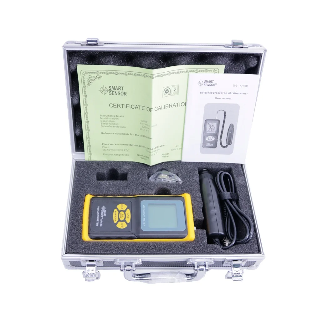AR63B Smart Sensor Digital Vibration Meter Vibration Gauge Vibration Analyzer Range 0.1~199.9M/s 
AR63B Smart Sensor Digital Vibration Meter Vibration Gauge Vibration Analyzer Range 0.1~199.9M/s