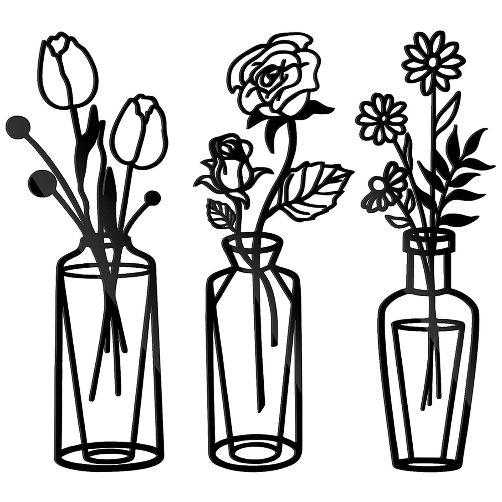 Indoor Metal Flower Vase Gift Garden Home Decor Living Room Accessories For Bedroom Kitchen Wall Art Set Black Sculptures
Indoor Metal Flower Vase Gift Garden Home Decor Living Room Accessories For Bedroom Kitchen Wall Art Set Black Sculptures