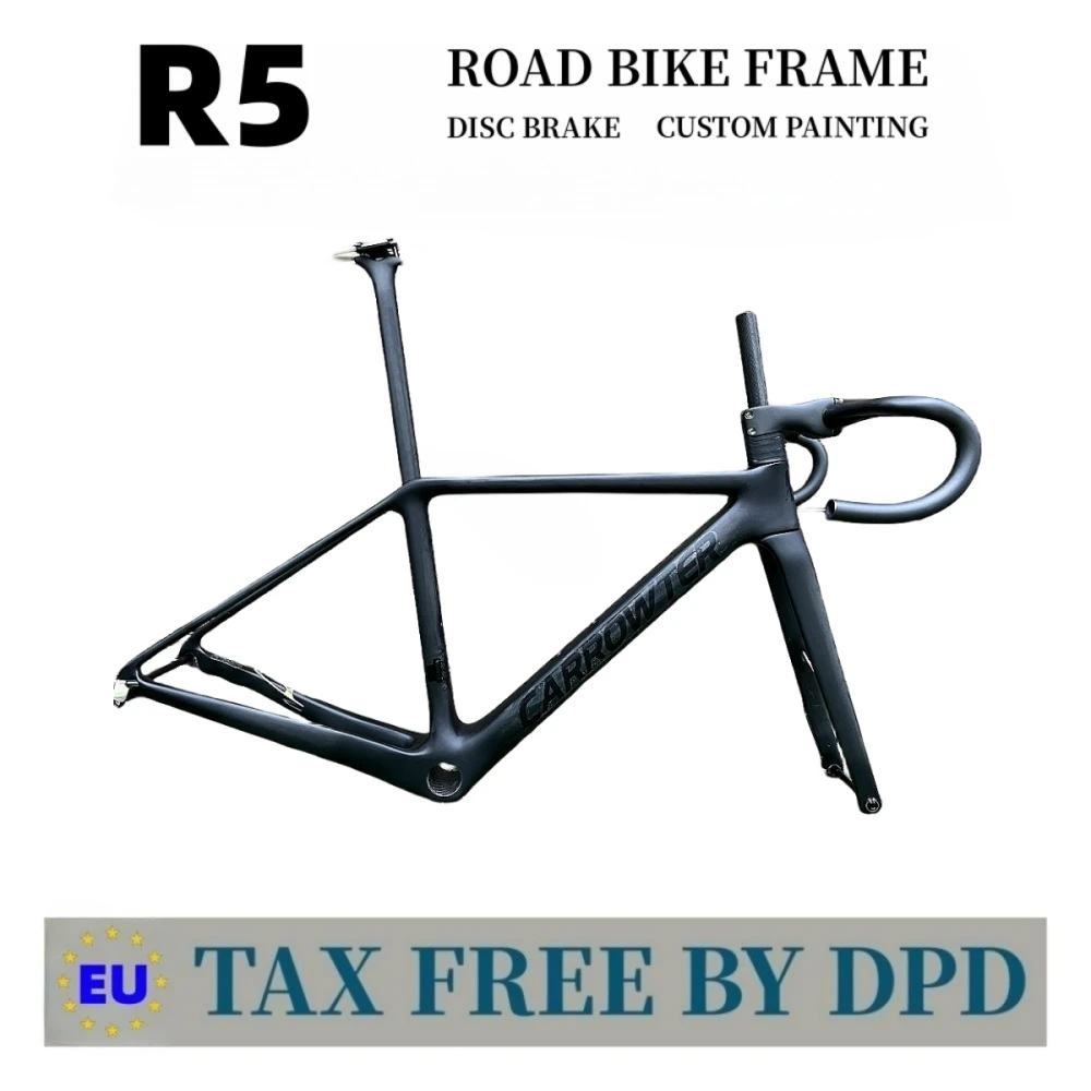 

T1000 R5 Road Carbon Fiber Frame Speed Bike Frames BB79 Disc Brake Racing Bicycle Frameset + Handlebar Custom Logo DPD UPS