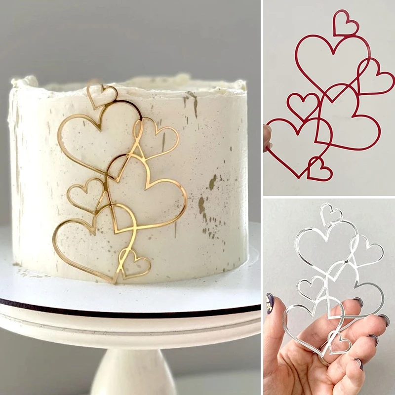 7 Hearts Wedding Cake Topper Valentine's Day Dessert Party Decoration Minimalist Gold Silver Love Heart Cake Decoration
7 Hearts Wedding Cake Topper Valentine's Day Dessert Party Decoration Minimalist Gold Silver Love Heart Cake Decoration