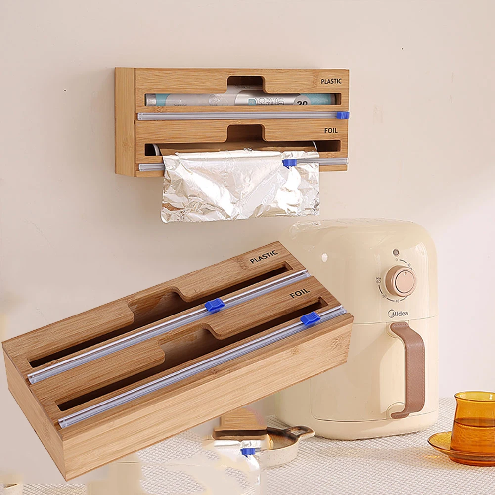 Диспенсер для еды из натурального бамбукового дерева, пищевая пленка, держатель-Органайзер
Диспенсер для еды из натурального бамбукового дерева, пищевая пленка, держатель-Органайзер