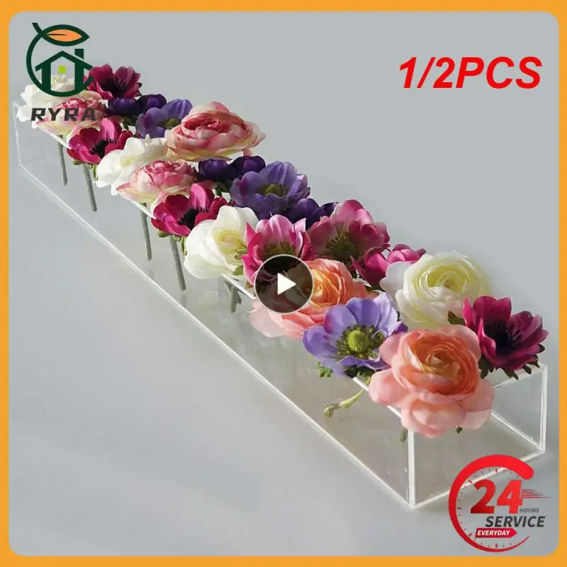 Прозрачная прямоугольная акриловая ваза для цветов, 1/2 шт. 
Прозрачная прямоугольная акриловая ваза для цветов, 1/2 шт.