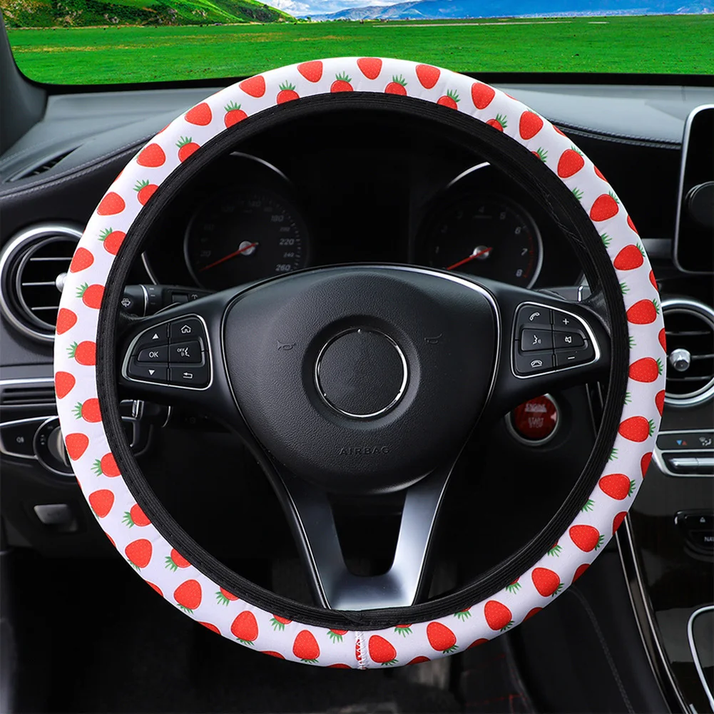 1pc Car Steering Wheel Cover Round and D-shaped soft fashion wear-resistant leather White Red 37-38CM protector accessories
1pc Car Steering Wheel Cover Round and D-shaped soft fashion wear-resistant leather White Red 37-38CM protector accessories
