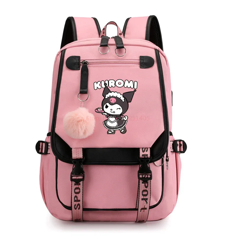 

Kawaii Sanrio Kuromi My Melody Pupil Schoolbag Junior High School Large-Capacity Casual Lightweight Backpack Student Back Gift