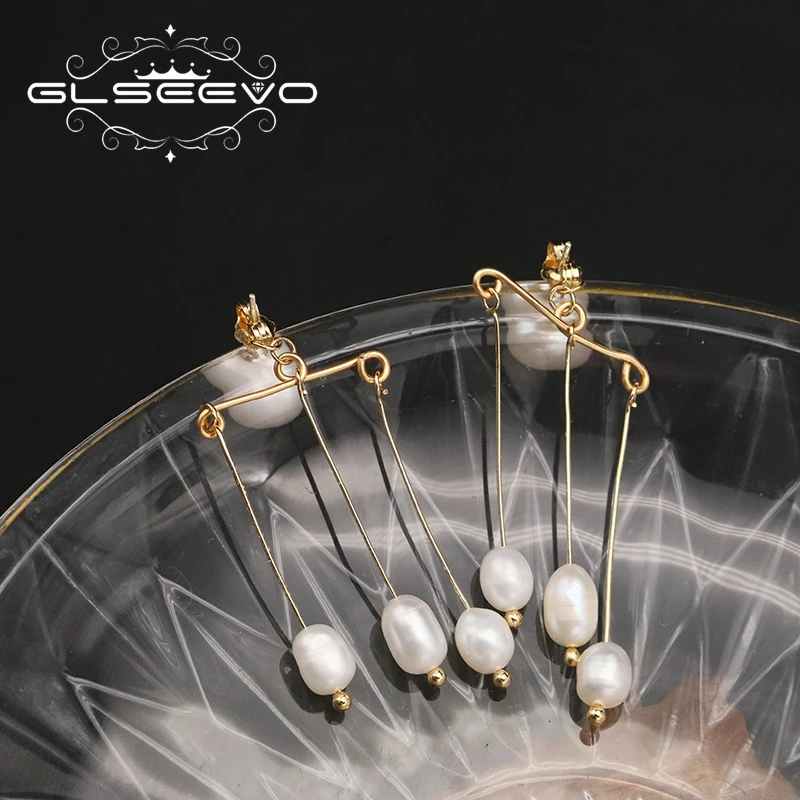 GLSEEVO Natural White Pearls Exaggeration Art Women's stud Earrings Different Charm Vintage Luxury Jewelry GE1254
GLSEEVO Natural White Pearls Exaggeration Art Women's stud Earrings Different Charm Vintage Luxury Jewelry GE1254