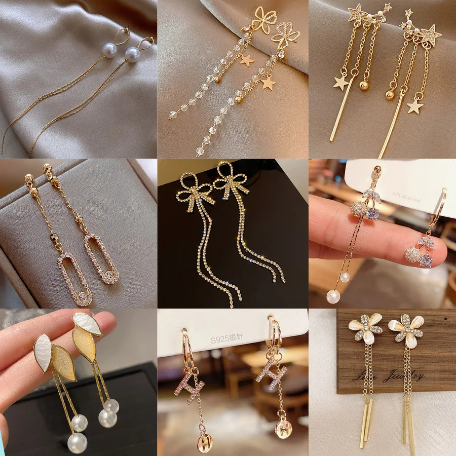 2023 New S925 Silver Needle Versatile Long Style Tassel Earrings Female South Korea East Gate Design Sense Net Red Versatile Ear 
2023 New S925 Silver Needle Versatile Long Style Tassel Earrings Female South Korea East Gate Design Sense Net Red Versatile Ear