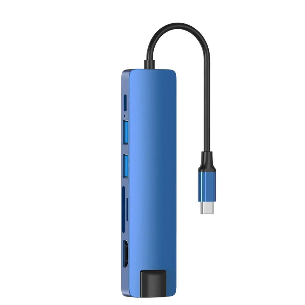 Usb-хаб 7 в 1, совместимый с USB Type-C и HDMI 
Usb-хаб 7 в 1, совместимый с USB Type-C и HDMI