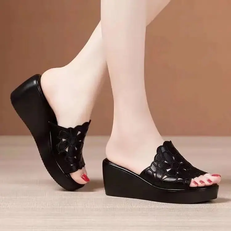 Wedge heel sandals women summer 2022 platform hollow flower sandals big size comfortable open toe black shoes woman
Wedge heel sandals women summer 2022 platform hollow flower sandals big size comfortable open toe black shoes woman