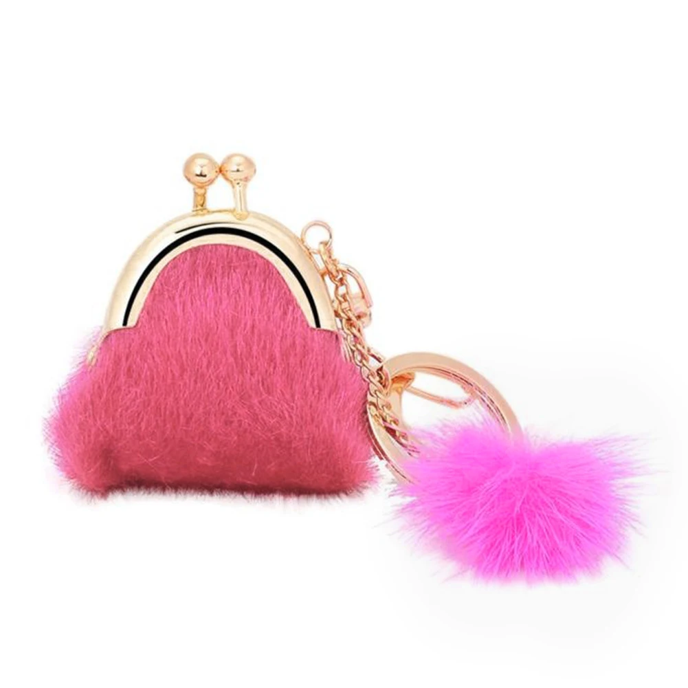 Women's Coin Purse Keychain Cute Lovely Pompon Rabbit Fur Ball Plush Key Ring Holder Charm Women's Girls Mini Purse Wallet
Women's Coin Purse Keychain Cute Lovely Pompon Rabbit Fur Ball Plush Key Ring Holder Charm Women's Girls Mini Purse Wallet
