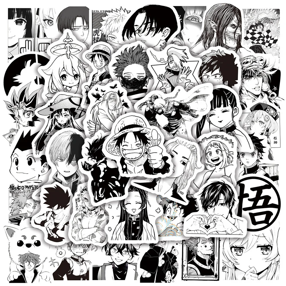 10/30/50pcs Black and White Mixed Anime Naruto Demon Slayer Stickers DIY Luggage Laptop Phone Cool Cartoon Kids Sticker Decals
10/30/50pcs Black and White Mixed Anime Naruto Demon Slayer Stickers DIY Luggage Laptop Phone Cool Cartoon Kids Sticker Decals